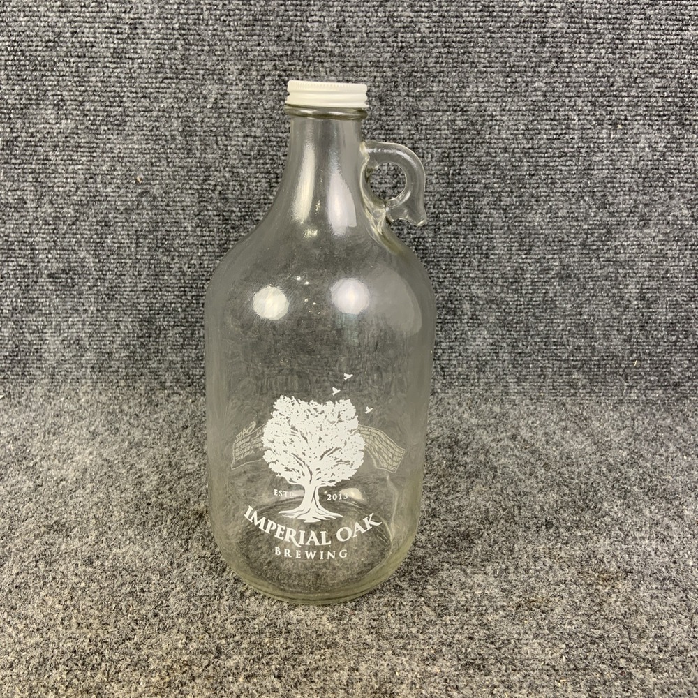 Imperial Oak Brewing Est 2013 Clear Empty 64 oz. Growler Bottle Jug